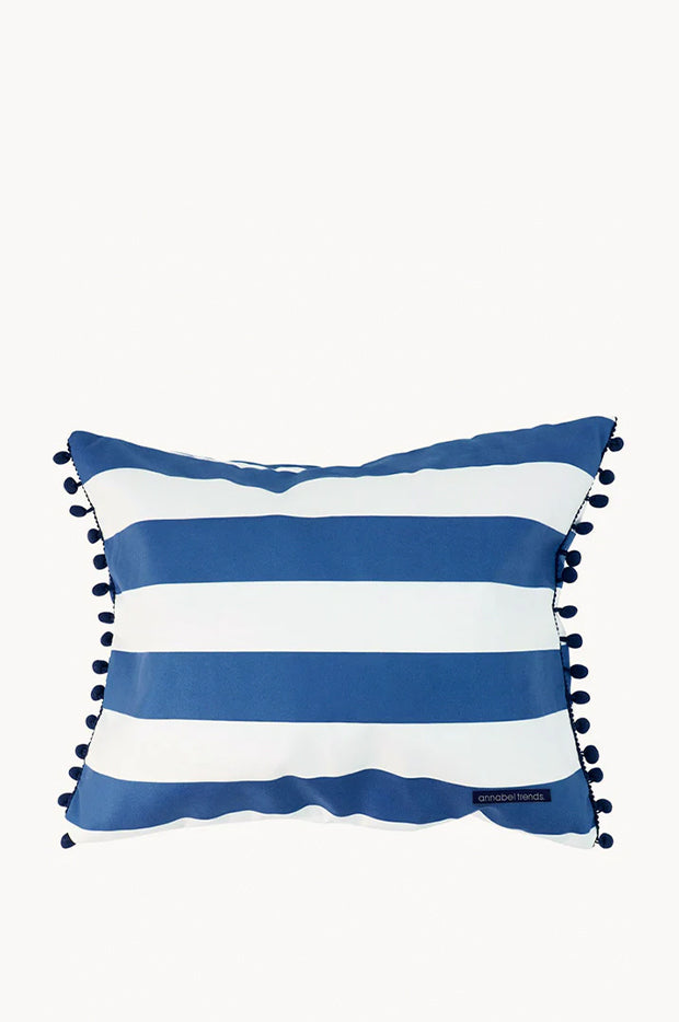 Navy Stripe Beach Pillow