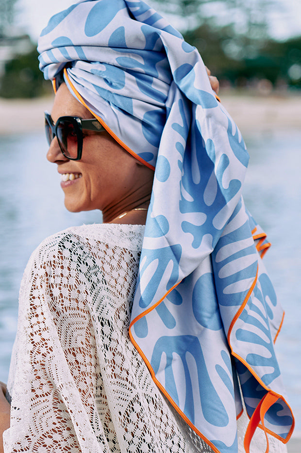 Blue Coral Sand Free Towel
