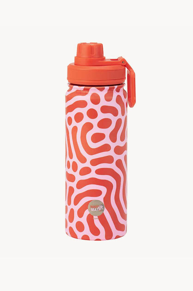 Red Squiggle Drink Bottle 550ml