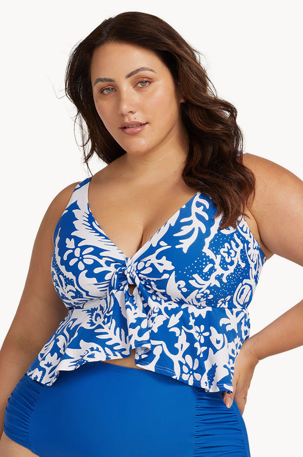 A Pois Chagall Tie Front Peplum Bra main image 1