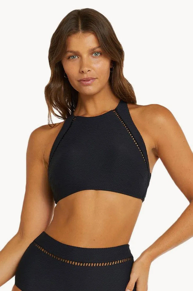 high neck swimsuit top