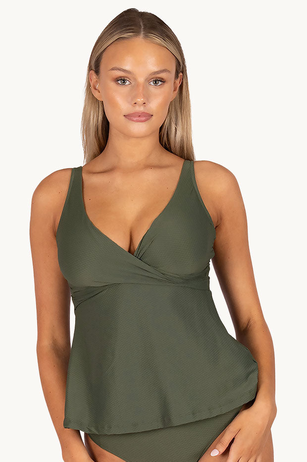 Rococco D/E Cup Flared Wrap Tankini Separate