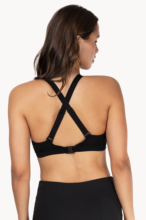 Sports High Neck Crop