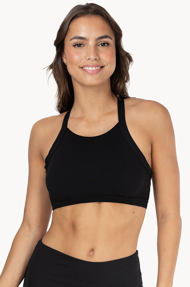 Sports High Neck Crop