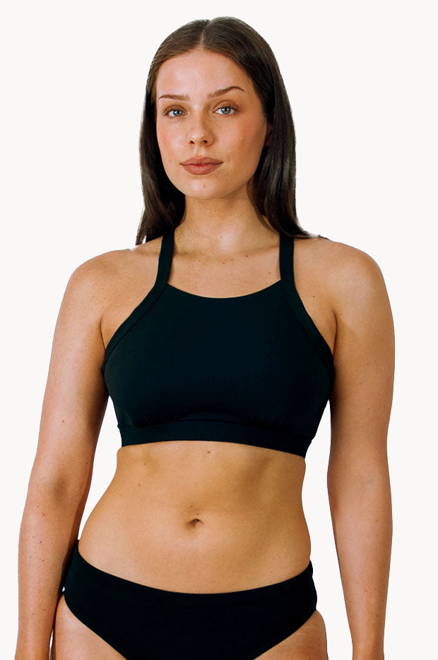 Sports F/G Cup High Neck Crop