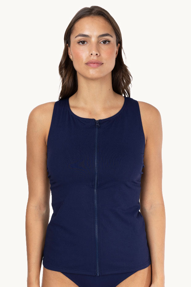 Sports Zip Through Tankini Separate