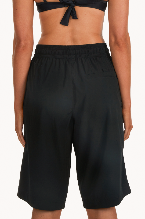 Base Swim Plain Long Boardshort Black Swimwear Galore AU