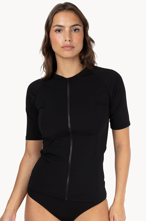Plain Short Sleeve Suntop
