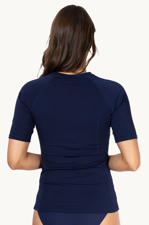 Plain Short Sleeve Suntop