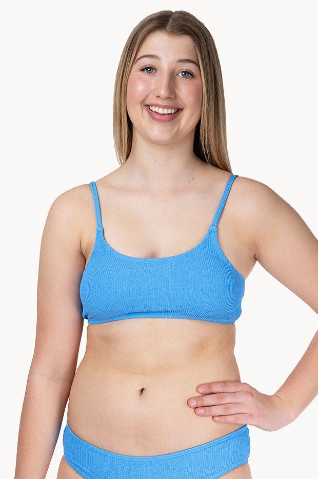 Girls Textured Scoop Crop