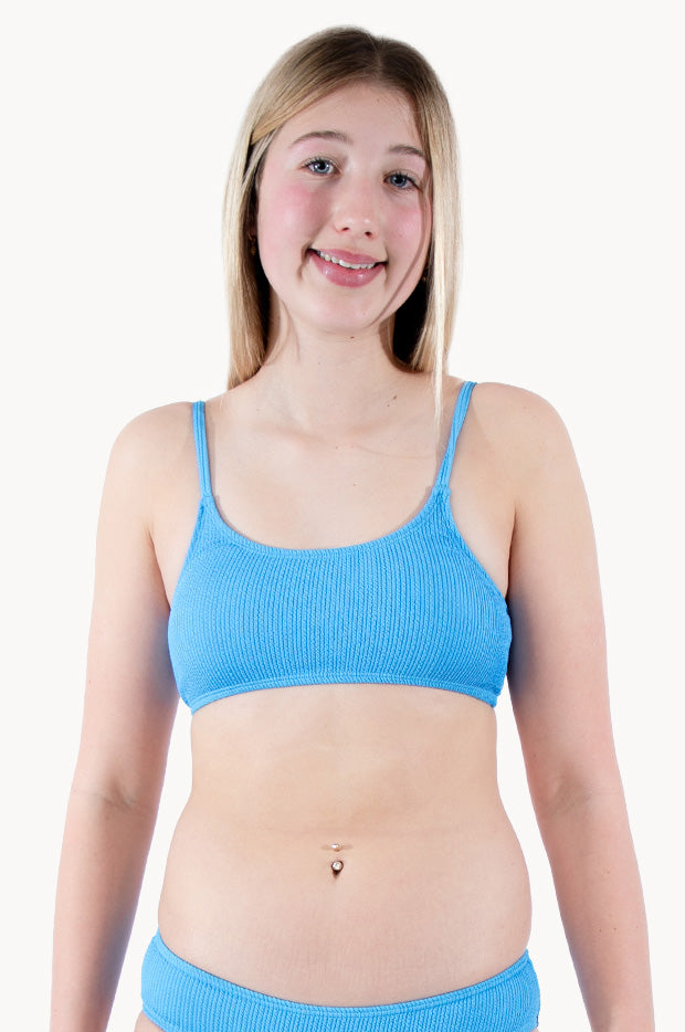 Girls Textured Scoop Crop