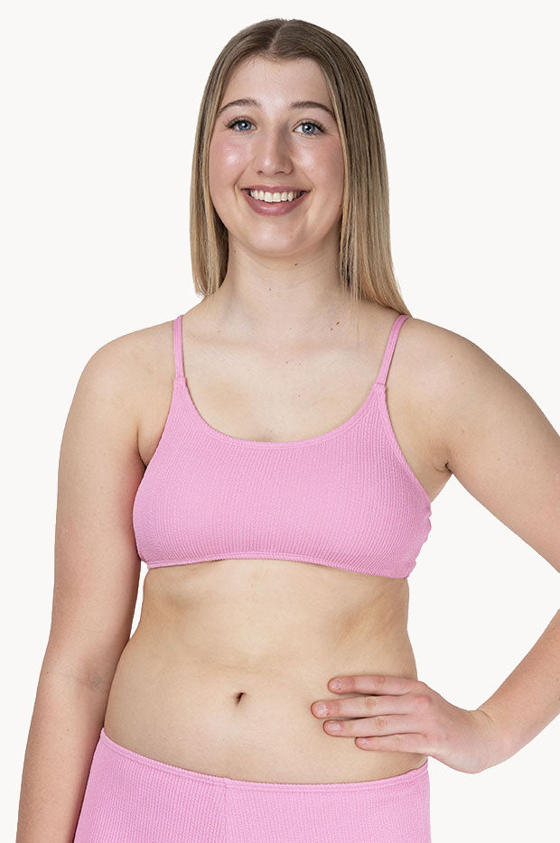Girls Textured Scoop Crop