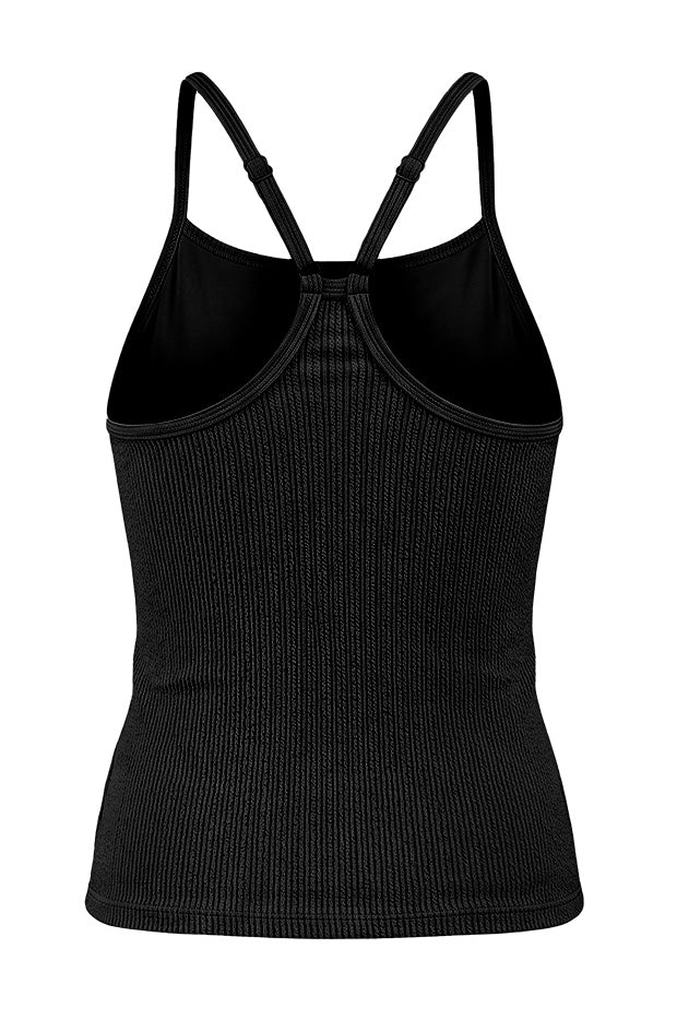 Girls Textured Scoop Tankini Separate
