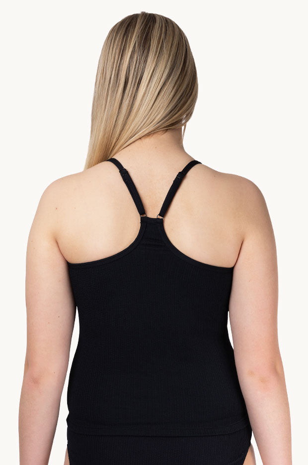 Girls Textured Scoop Tankini Separate