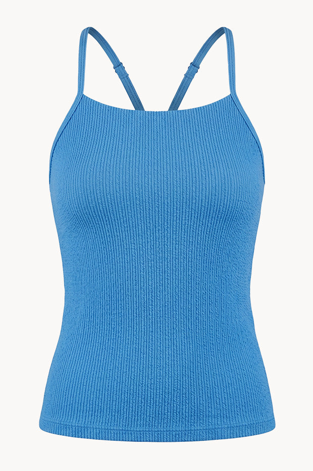 Girls Textured Scoop Tankini Separate