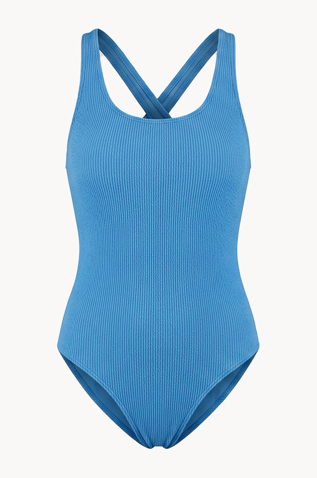 Girls Textured Cross Back One Piece
