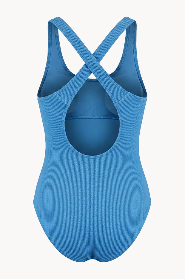 Girls Textured Cross Back One Piece