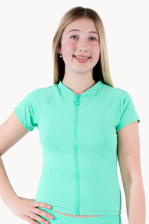 Girls Cap Sleeve Rashie