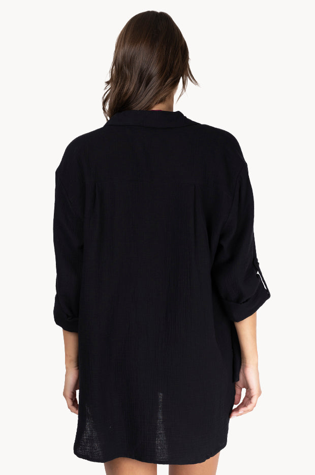 Plain Long Sleeve Beach Shirt