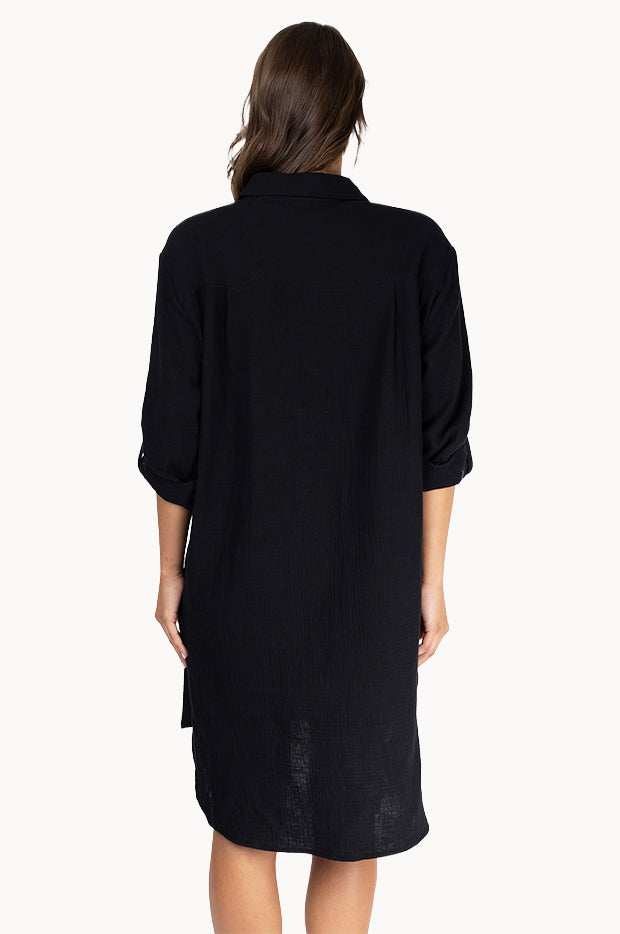 Plain Long Sleeve Beach Cover Up
