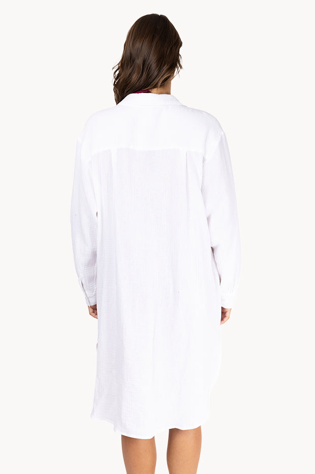Plain Long Sleeve Beach Cover Up