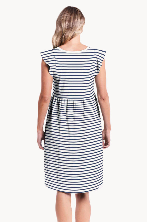 Stripe Frill Dress