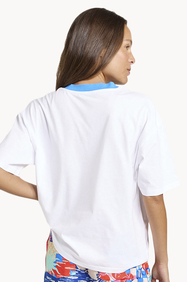 La Dolce Vita V Neck Boxy Tee