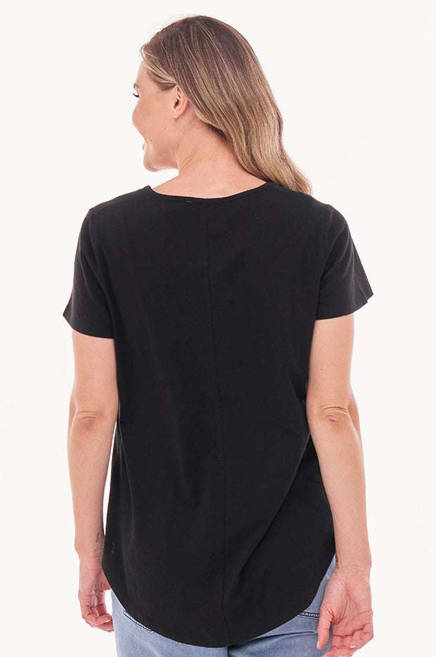 Betty Basics - Plain Ava Tee - Black | Swimwear Galore AU