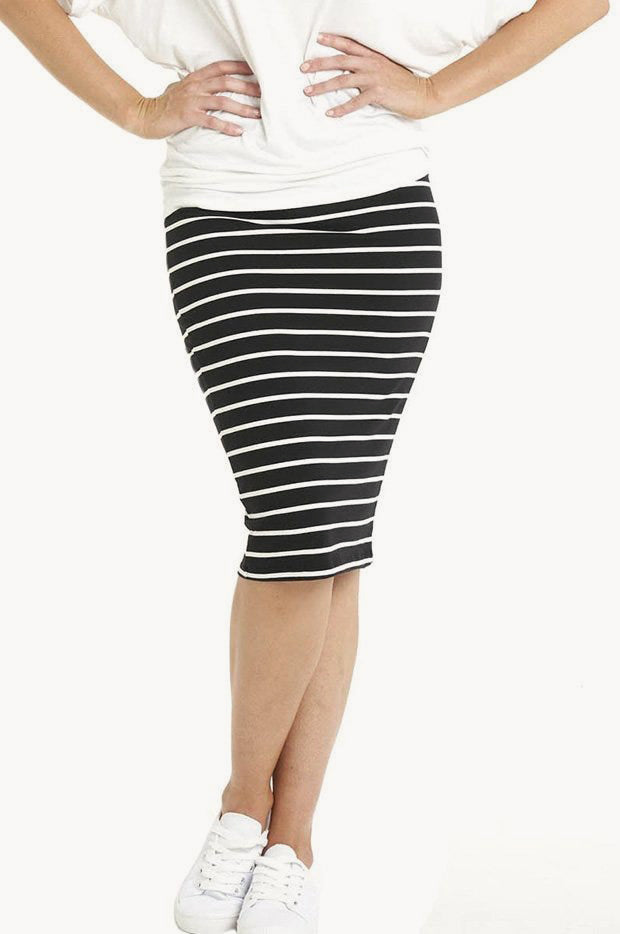 Stripe Alicia Midi Skirt