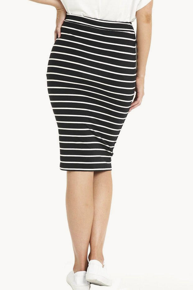 Stripe Alicia Midi Skirt