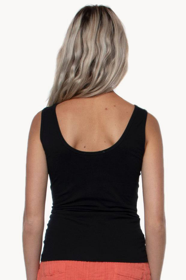 Betty Basics Plain Emma Scoop Tank Black | Swimwear Galore US