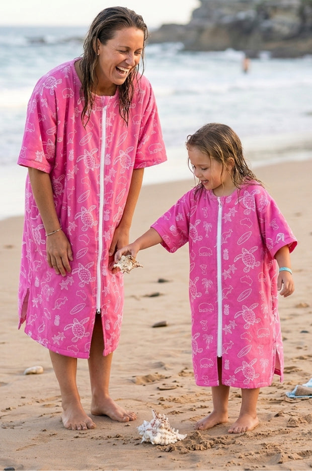 Kids Australia Zip Towelling Robe 3-5Y