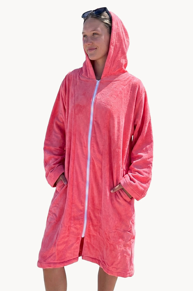 Salty Peach Hooded Towel Robe M/L
