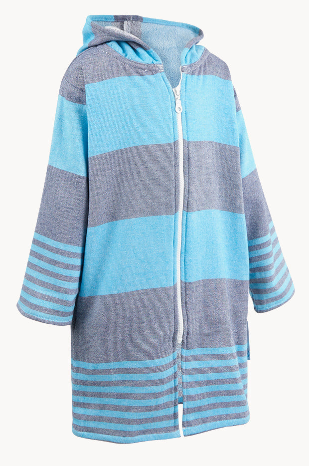 Back Beach Co - Kids Stripe Hooded Turkish Robe 3-5Y - Navy | Swimwear ...