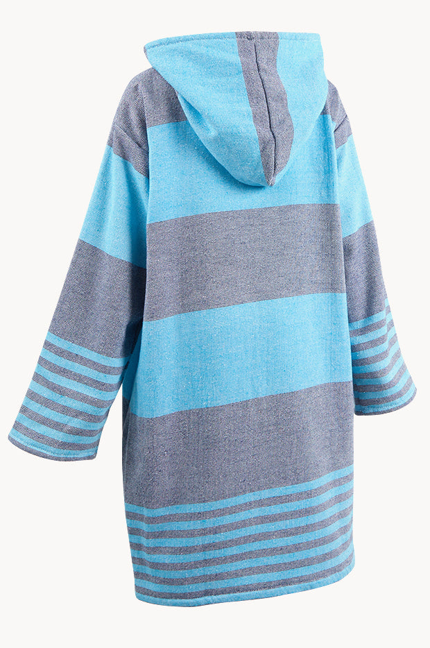Back Beach Co - Kids Stripe Hooded Turkish Robe 5-7Y - Navy | Swimwear ...