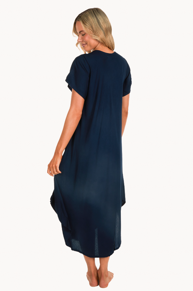 Bodacious - Great Harbour Cap Sleeve Dress - Navy | Swimwear Galore AU