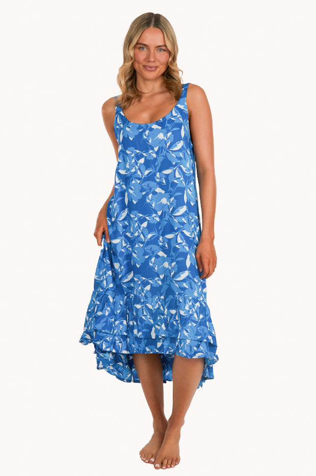 Bodacious - Summer Splice Lia Layered Dress - Blue | Swimwear Galore AU