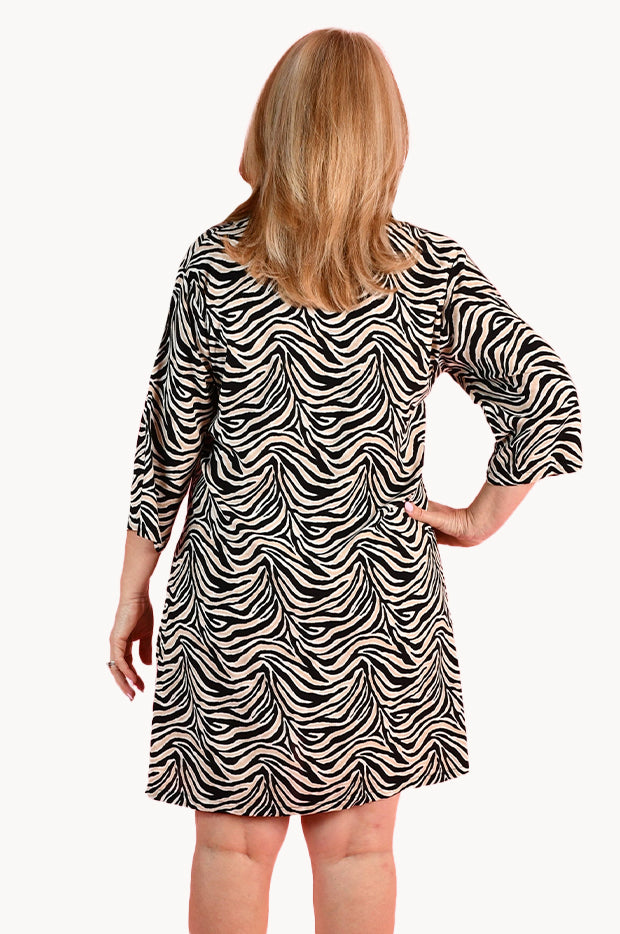 Midnight Safari V Neck Vicky Dress