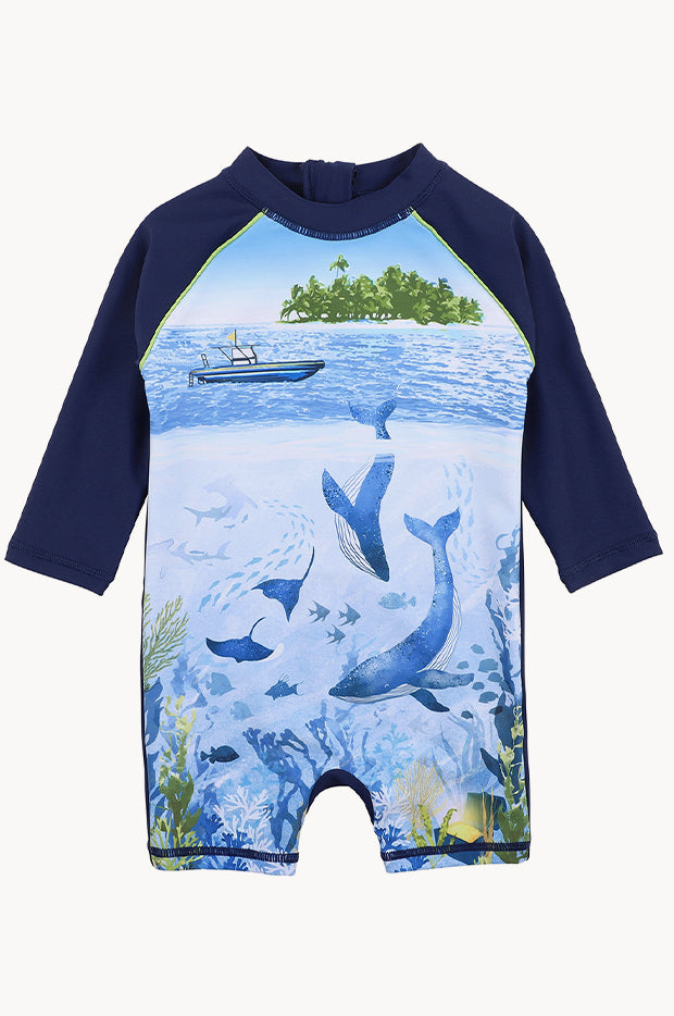 Toddler Boys Max Whale Sunsuit