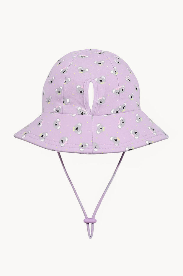 Girls Koala Ponytail Bucket Hat