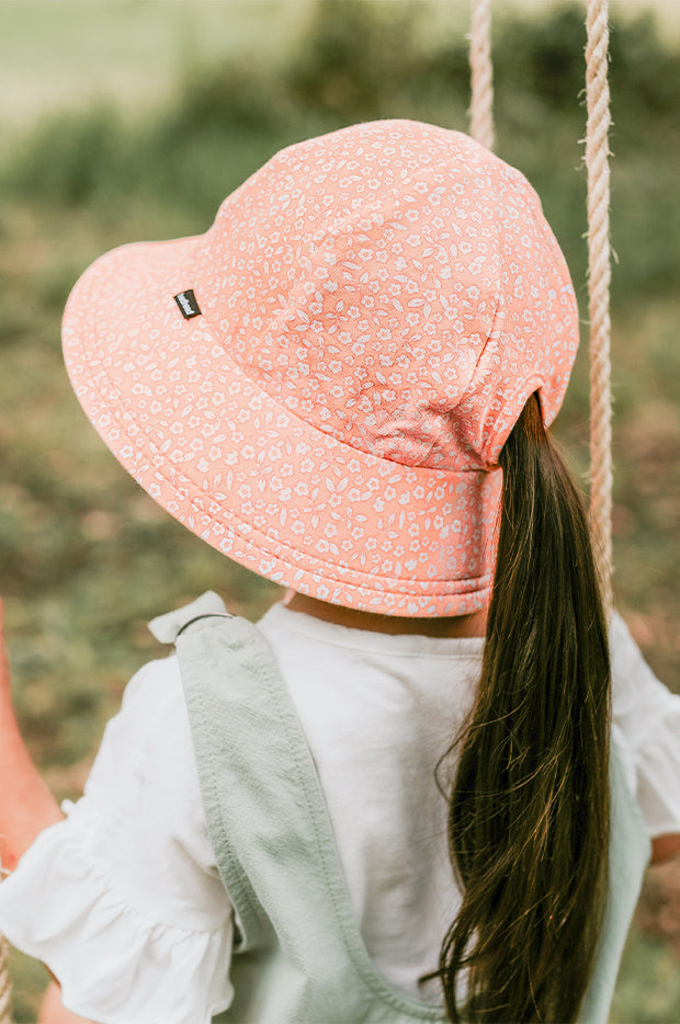 Girls Petunia Ponytail Bucket Hat
