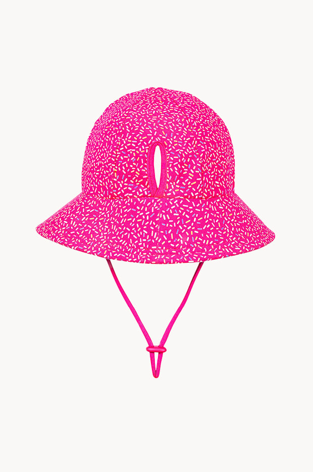 Girls Sprinkles Ponytail Bucket Hat