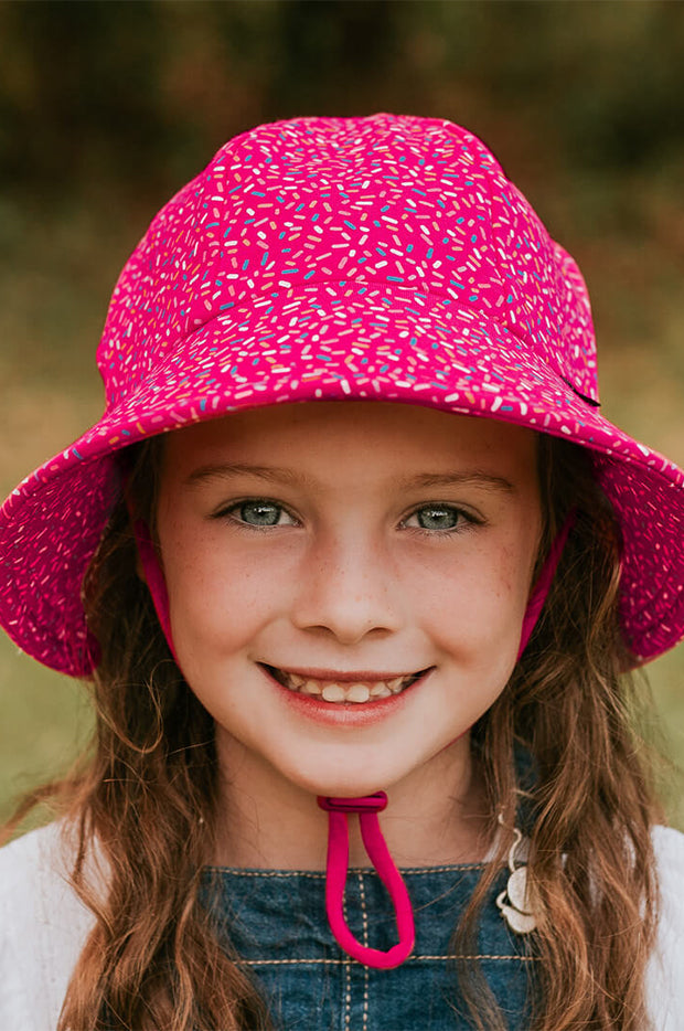 Girls Sprinkles Ponytail Bucket Hat