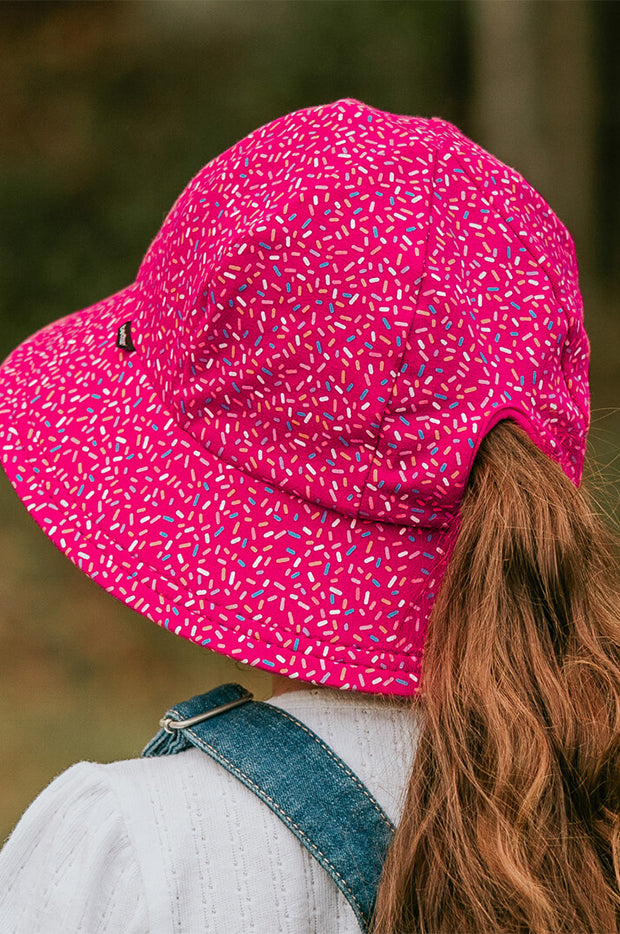 Girls Sprinkles Ponytail Bucket Hat