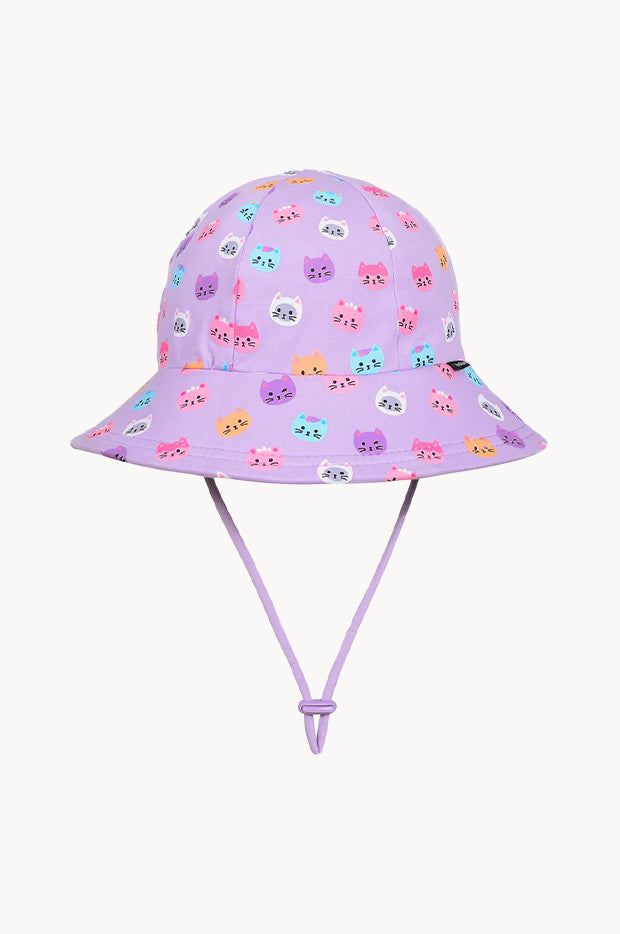 Girls Kitty Ponytail Bucket Hat