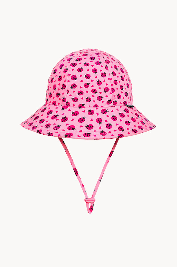 Girls Ladybug Ponytail Bucket Hat