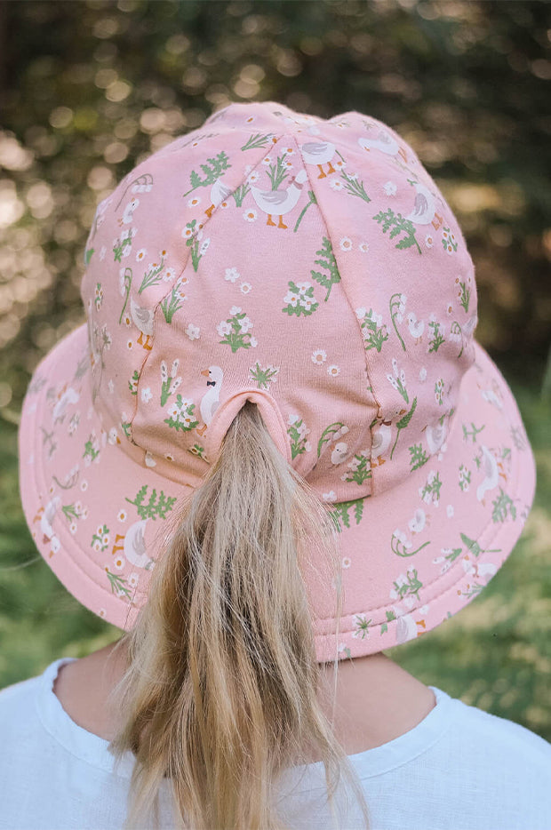 Girl Pale Pink Bucket Hat Baby Sun Hat With Bow Girls Summer