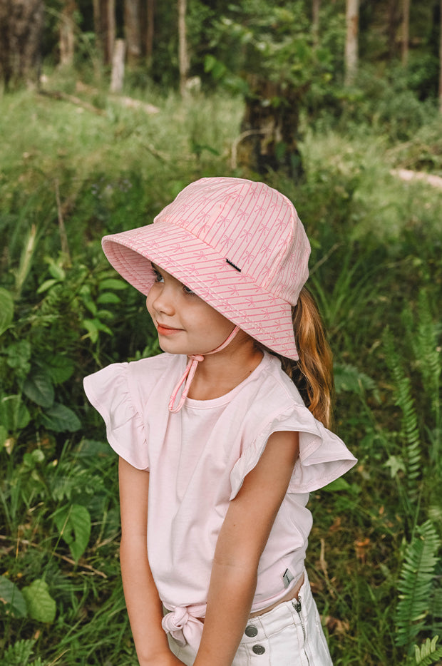 Girls Ballerina Ponytail Bucket Hat