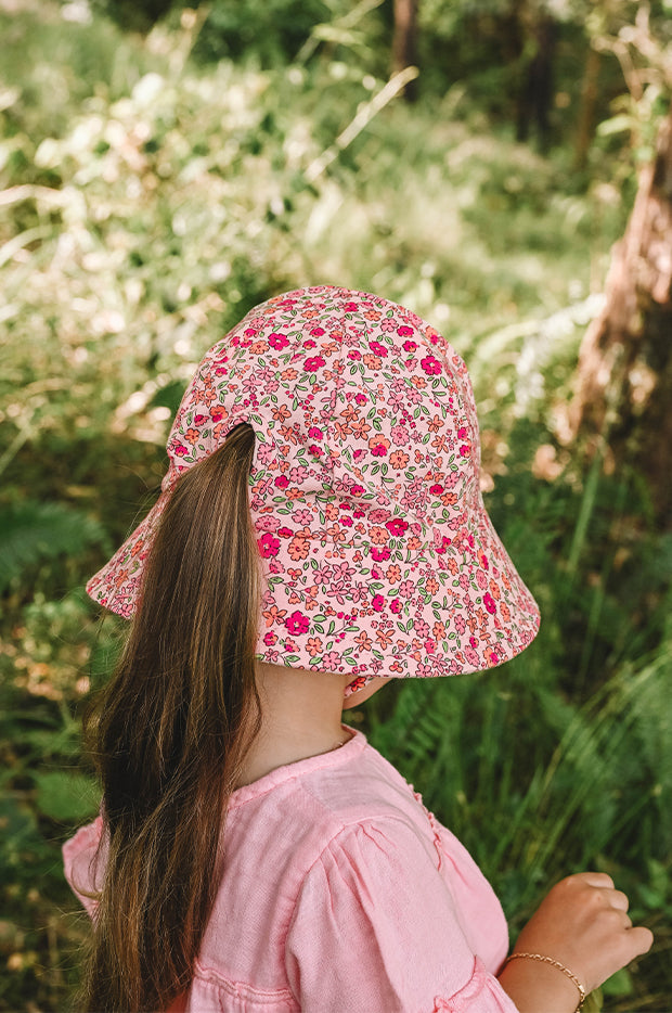 Girls Bonnie Ponytail Bucket Hat