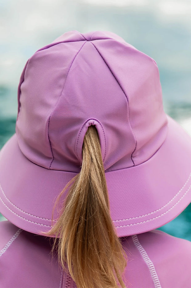 Girls Ponytail Bucket Sunhat